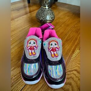 L.O.L. Surprise Pink & Silver Toddler Girls Light Up Sneakers Glitter Size 13
